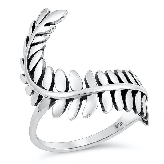 Silver Ring - Fern Leaves