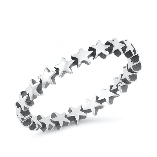 Silver Ring - Stars