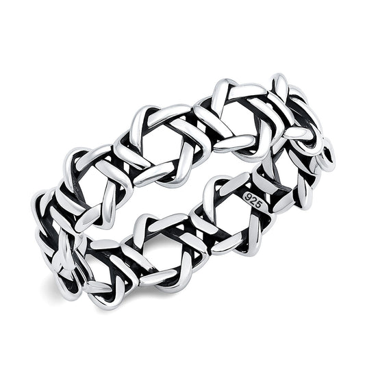 Silver Ring - Braided Star