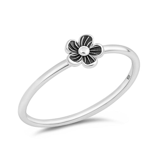 Silver Flower Ring
