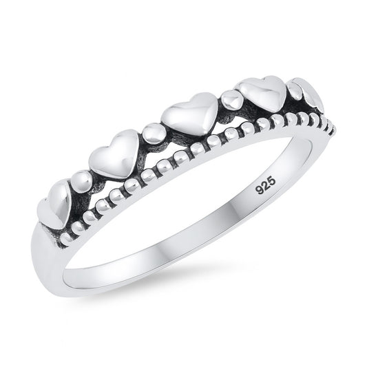 Silver Ring - Hearts