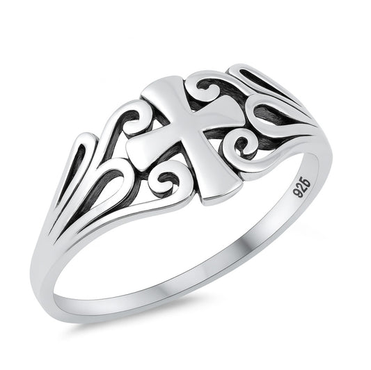 Silver Ring - Cross