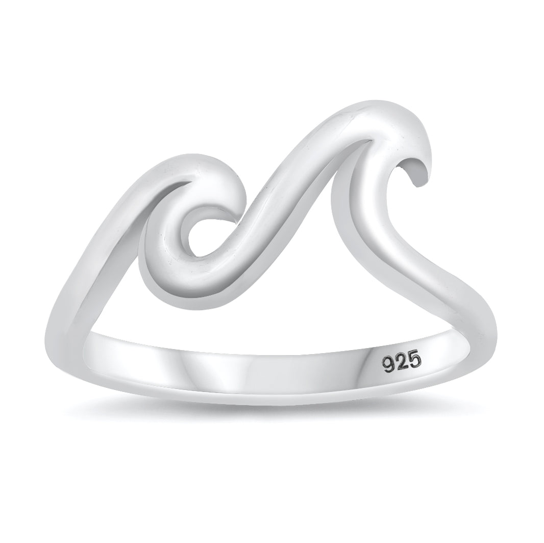 Silver Ring - Two Waves
