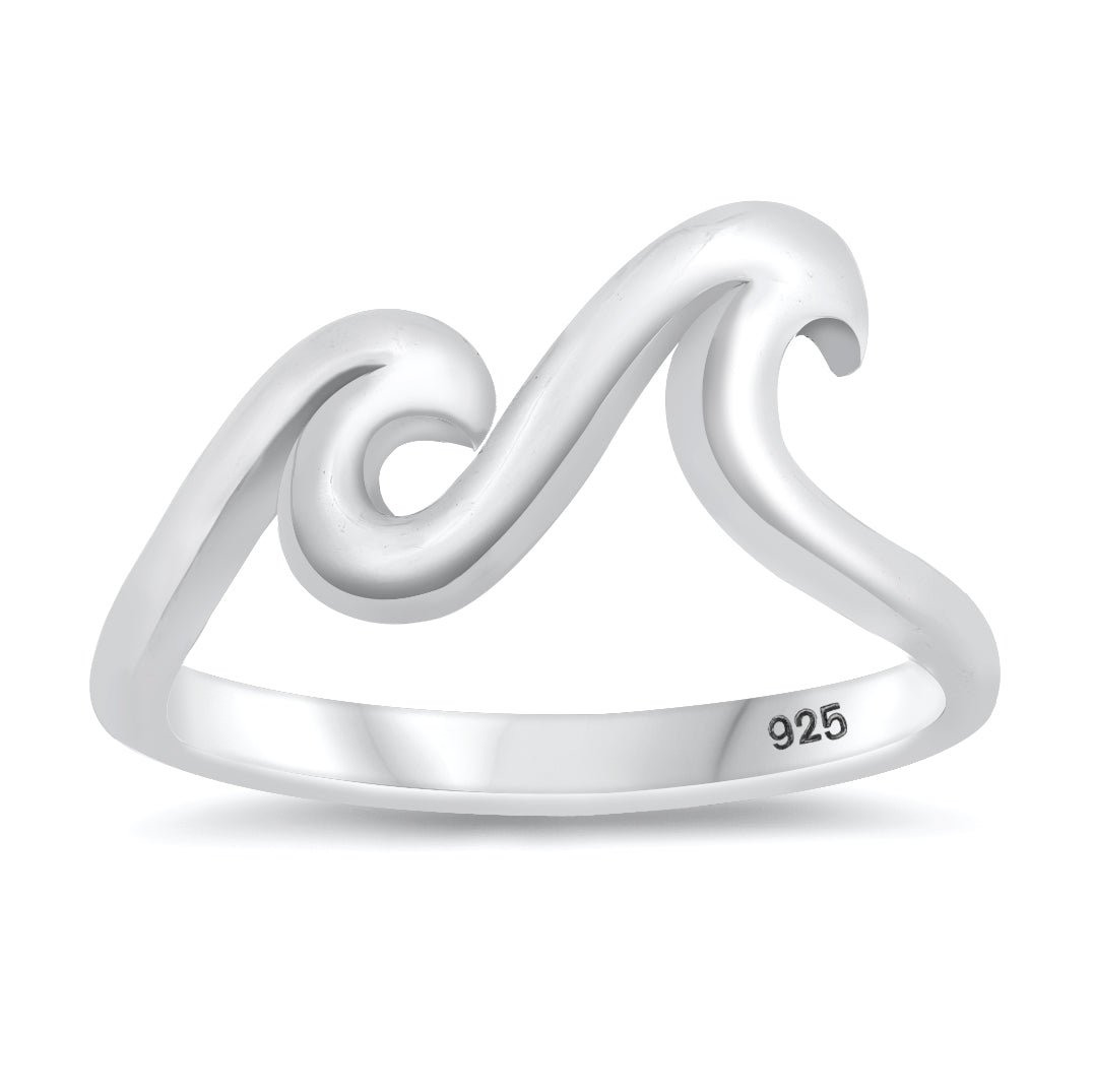Silver Ring - Two Waves
