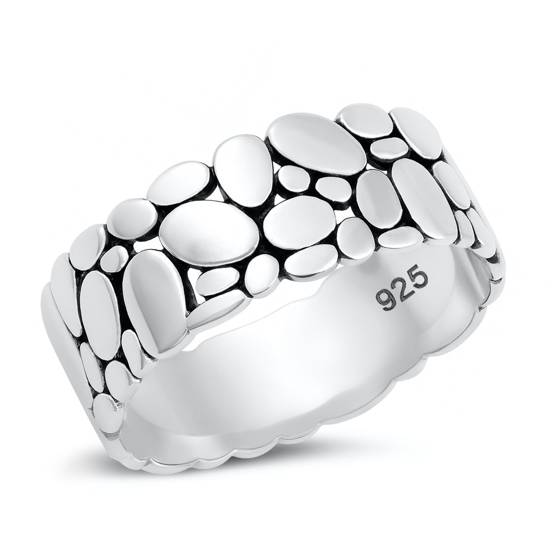 Silver Prbble Band Ring