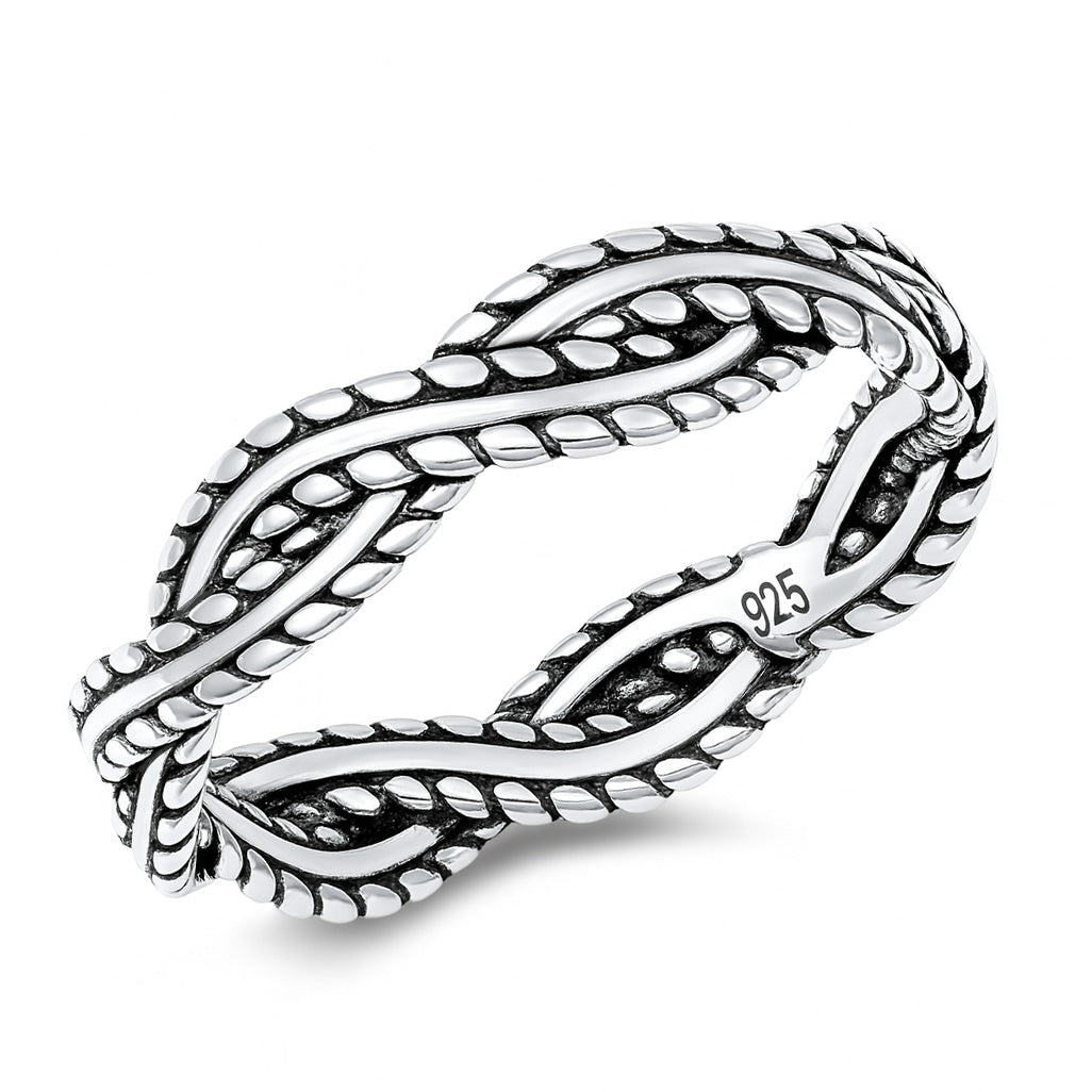 Silver Ring - Braided Band