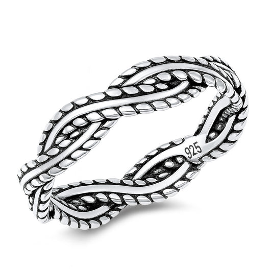 Silver Ring - Braided Band