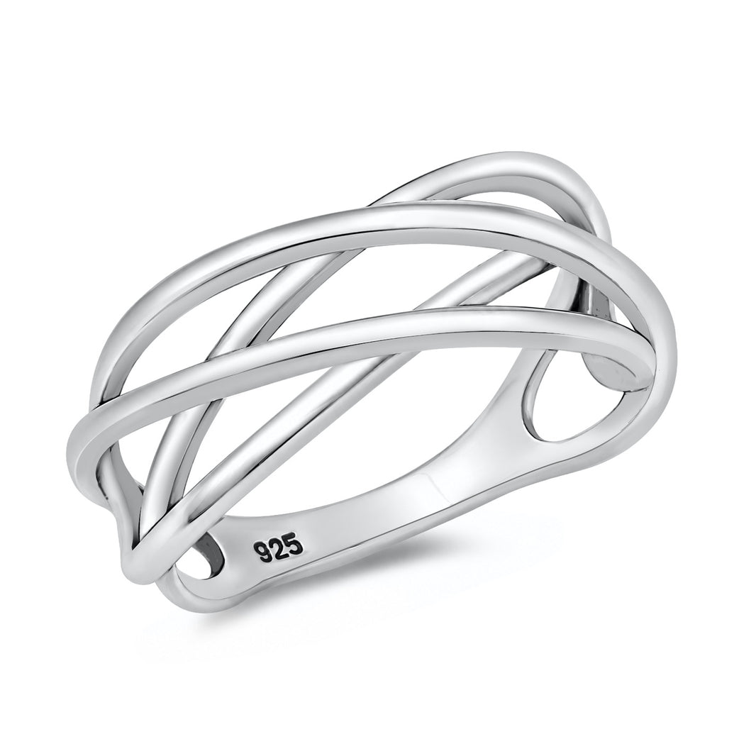 Silver Interwoven  Ring