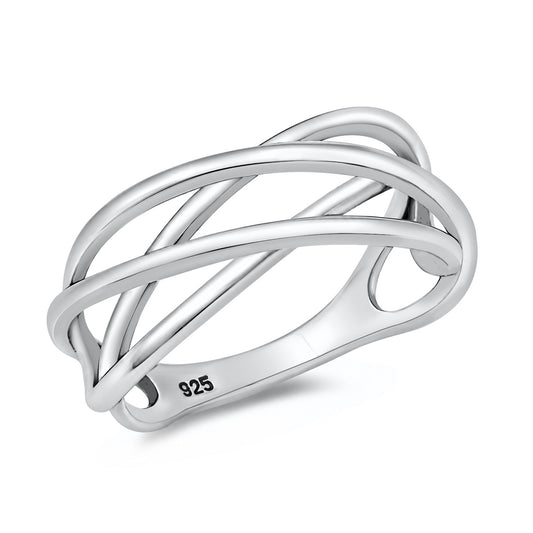 Silver Interwoven  Ring