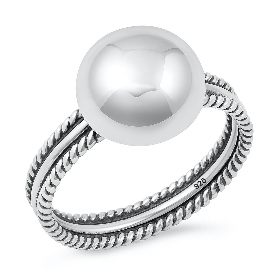 Silver dome Ring