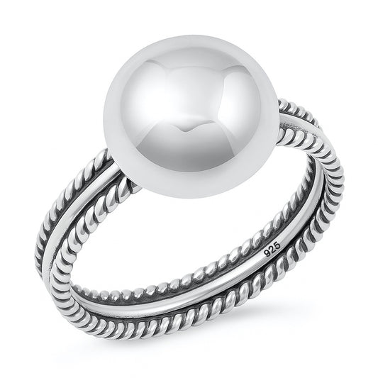 Silver dome Ring