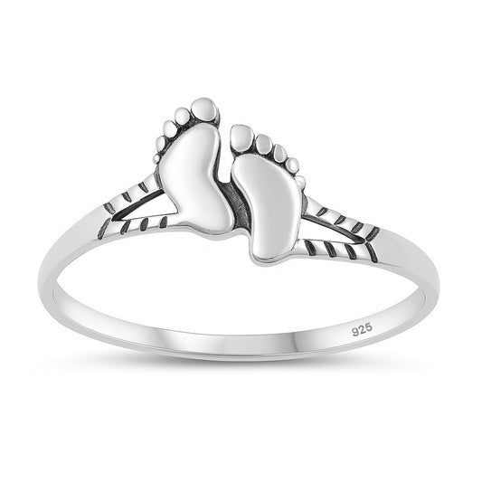 Silver Ring - Feet