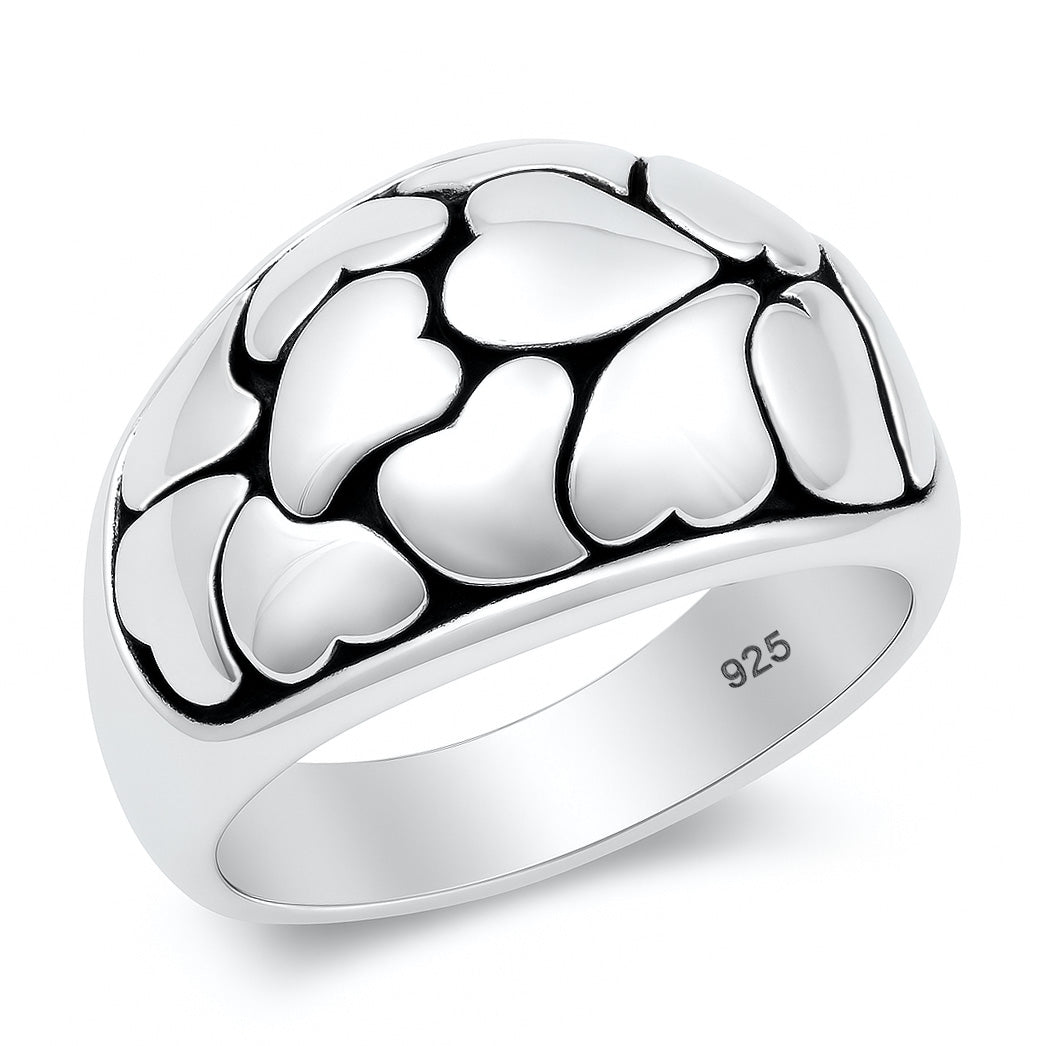 Silver Ring - Hearts
