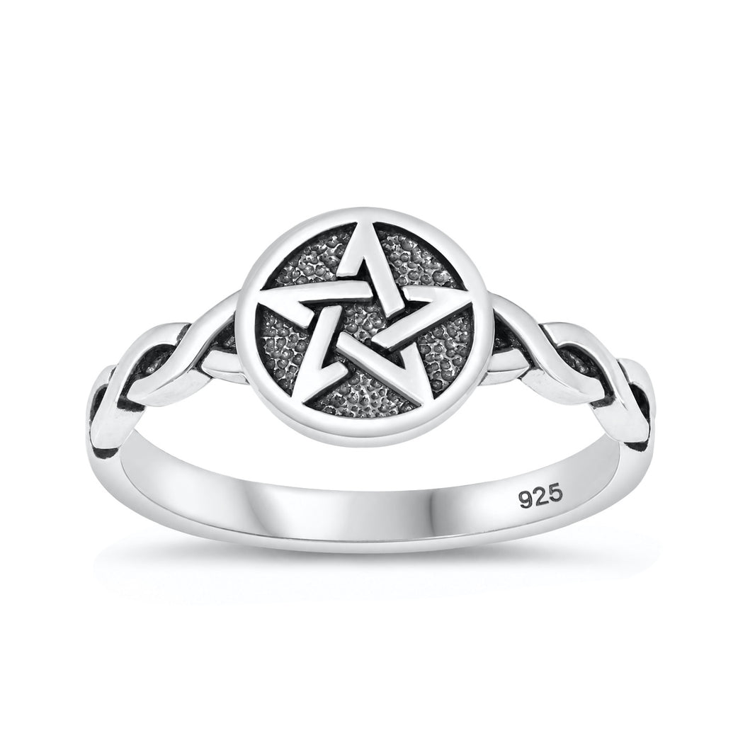 Silver Celtic Star Ring