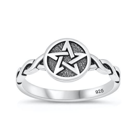 Silver Celtic Star Ring