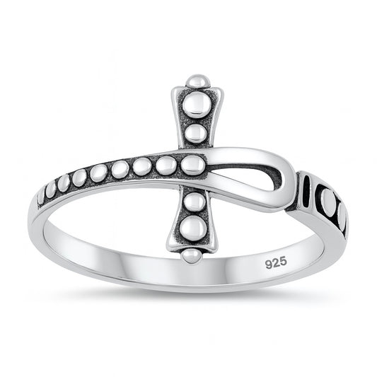 Silver Ring - Ankh Cross