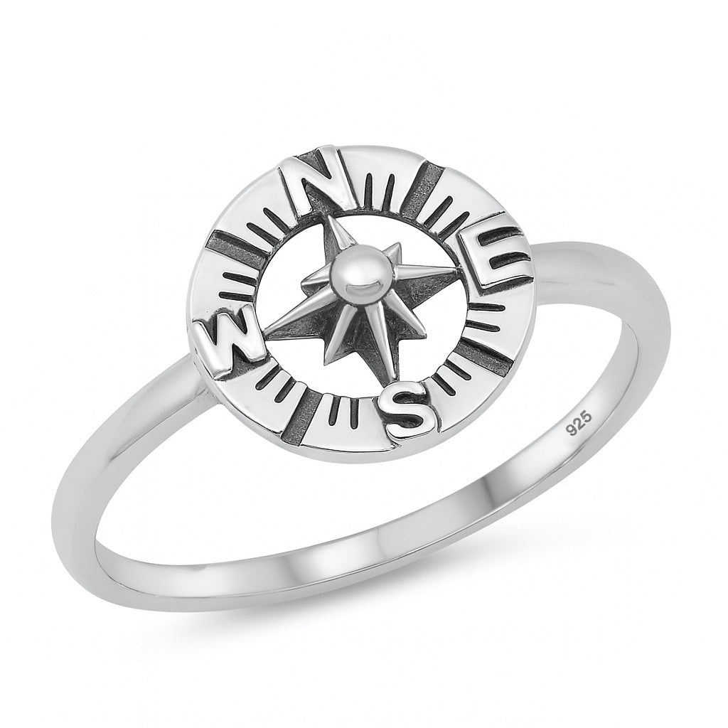 Silver Ring - Compass