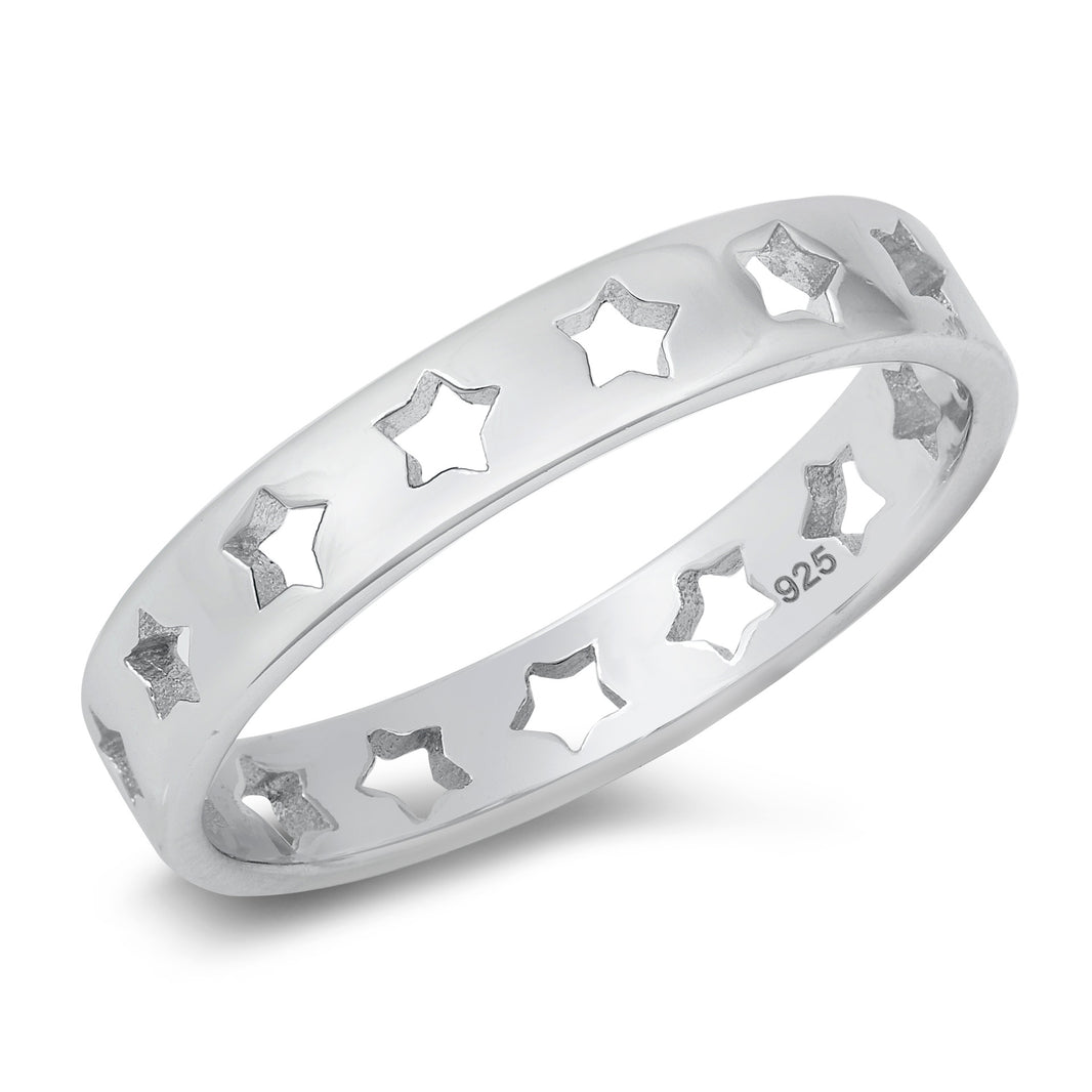 Silver Ring - Stars