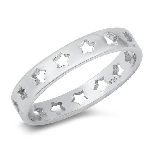 Silver Ring - Stars