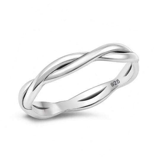 Silver Braided Band Ring