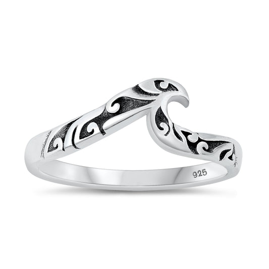Silver Ring - Filigree Wave