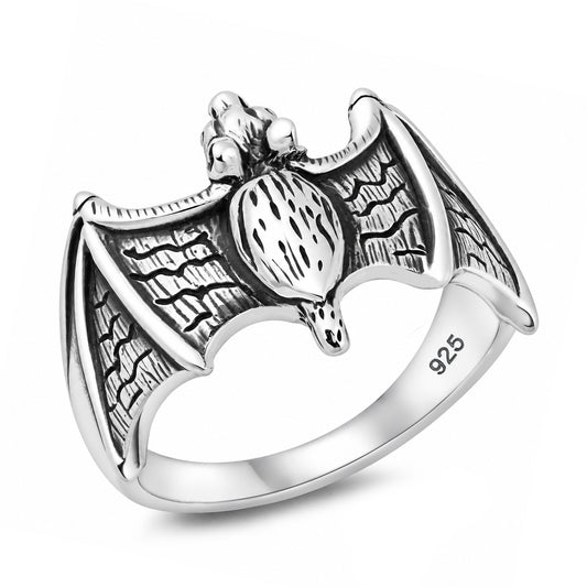 Silver Bat Ring - 17 mm