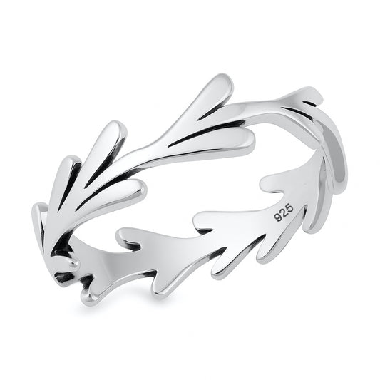 Silver Olive Leaf Ring