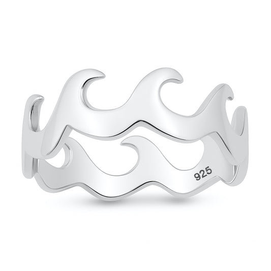 Silver Ring - Waves