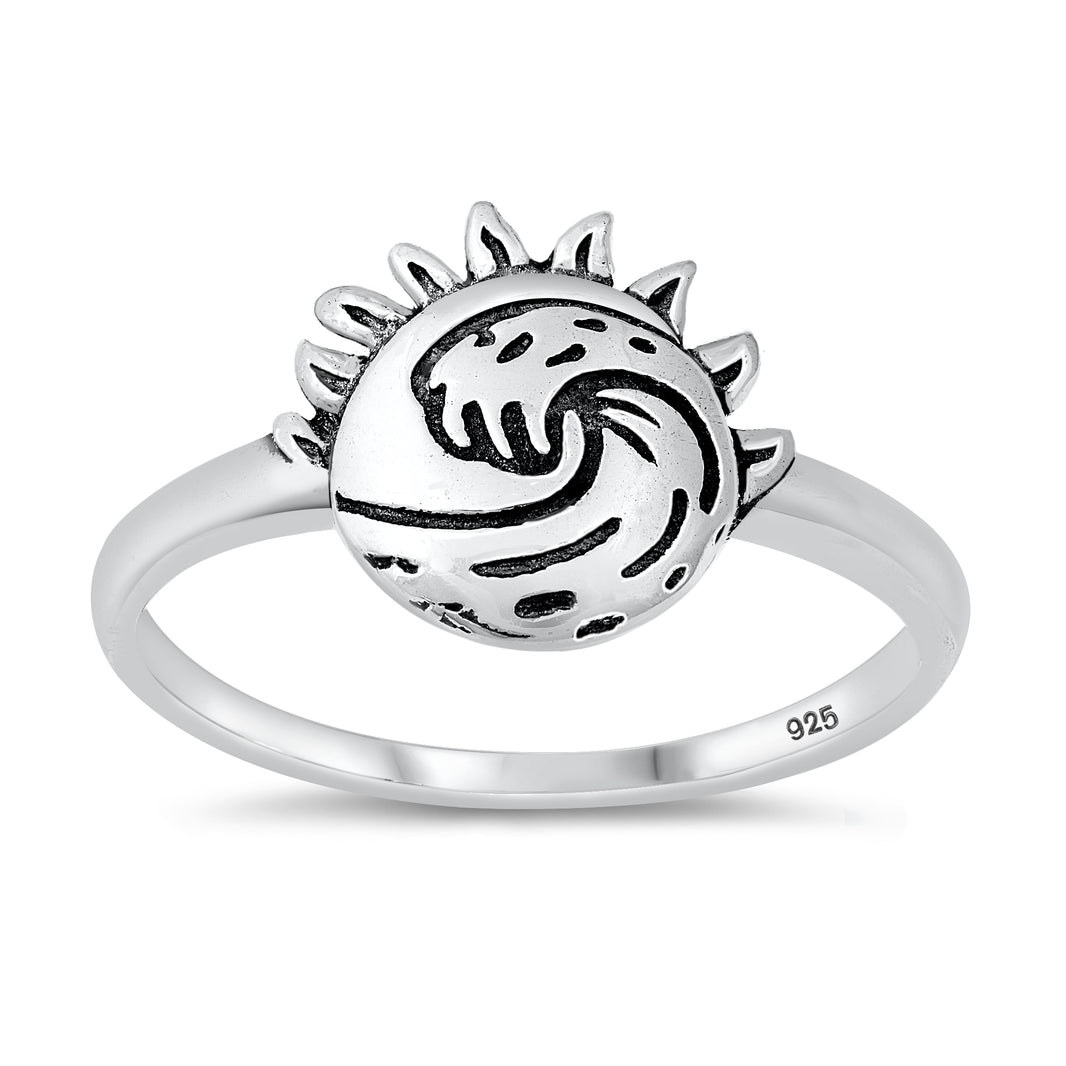 Silver Ring - Sun and Waves
