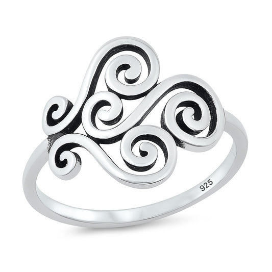 Silver Cerltic Swirl Ring