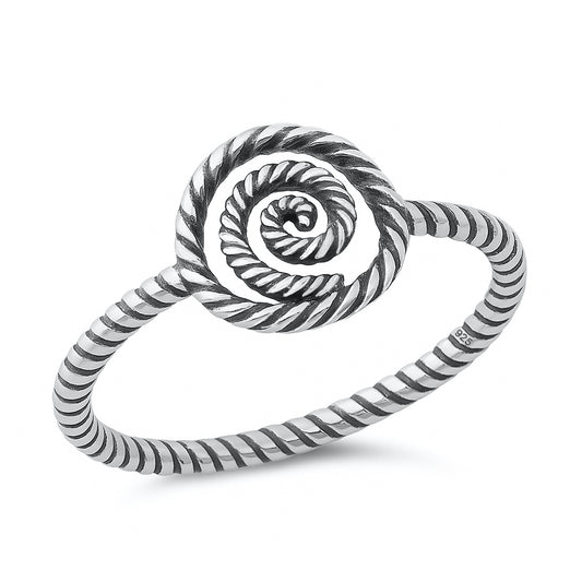 Silver Toe Ring - Spiral