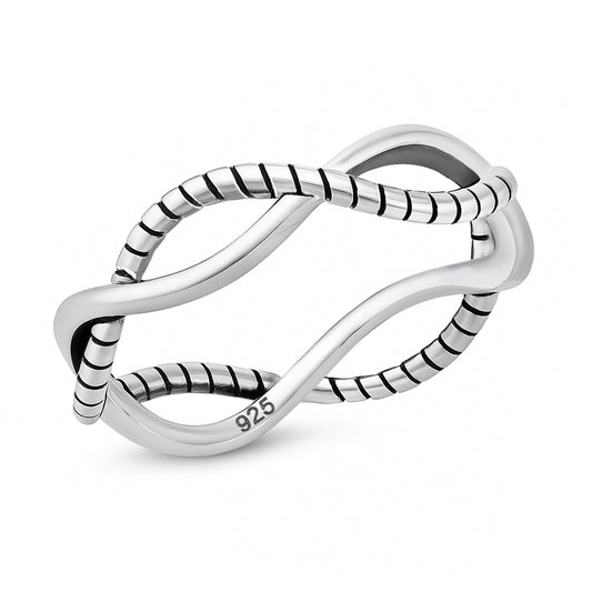 Silver Ring - Rope Braid