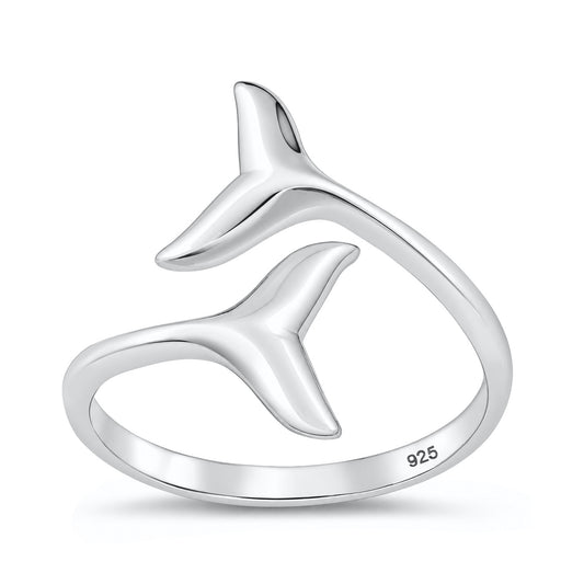 Silver Ring - Whale Tails
