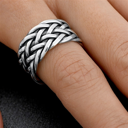 Silver Ring - Braided Band