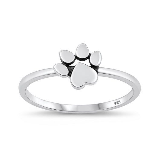 Silver Ring - Paw Print