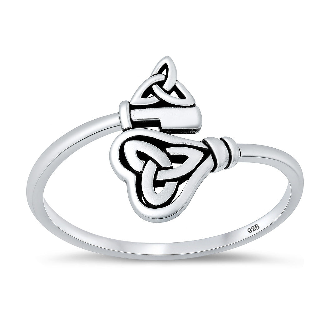 Silver Ring - Celtic Key