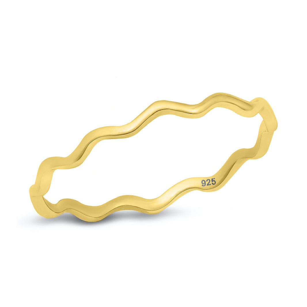 Silver Ring - Wavy Band