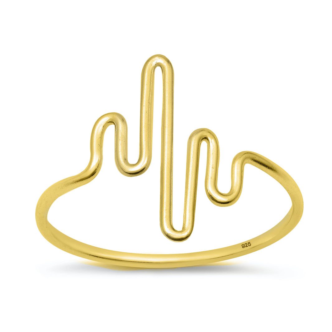 Silver Ring - Heartbeat Pulse