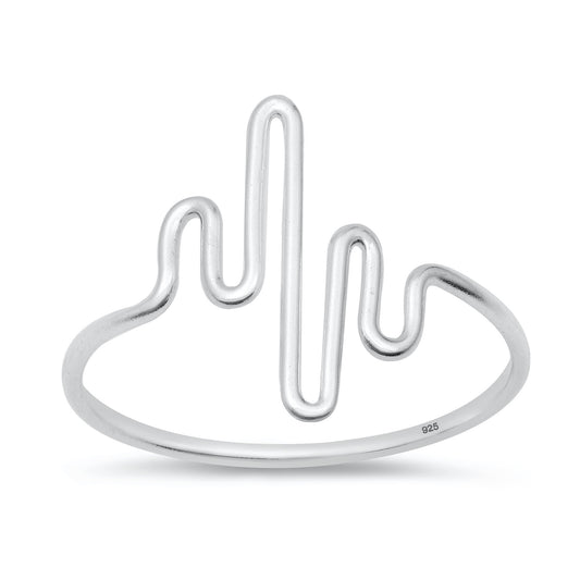 Silver Ring - Squiggle