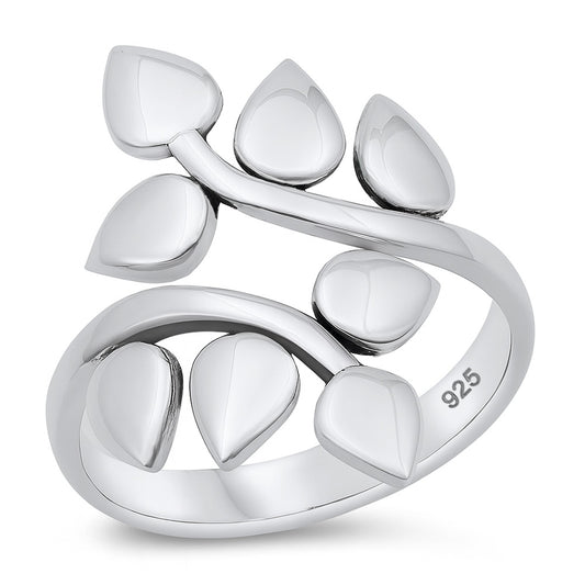 Silver Leaf Branch Ring