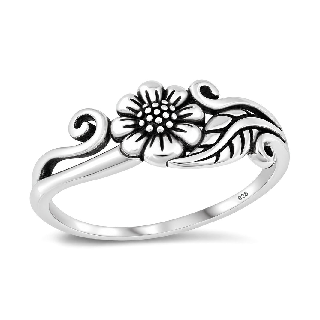 Silver Flower Ring