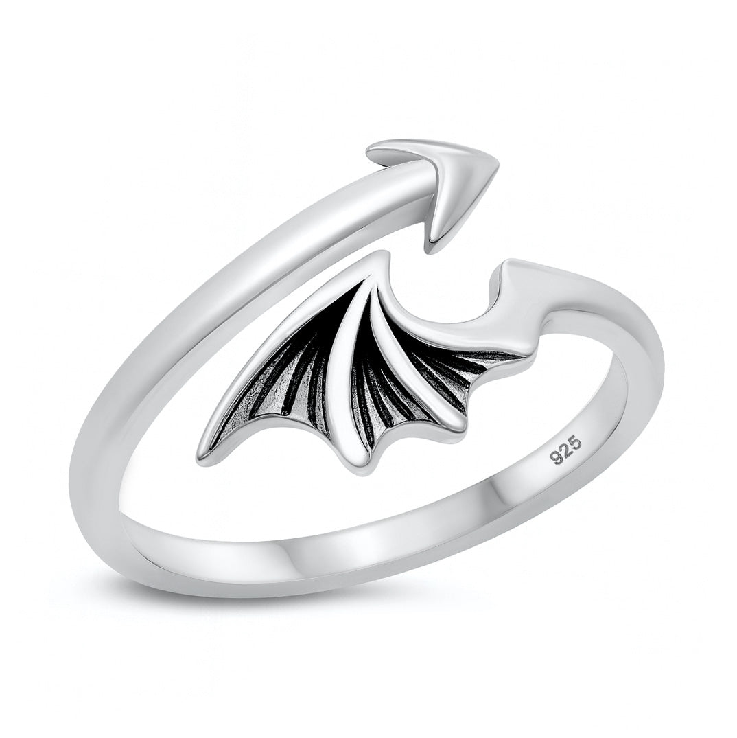 Silver Ring - Dragon's Wing & Tail