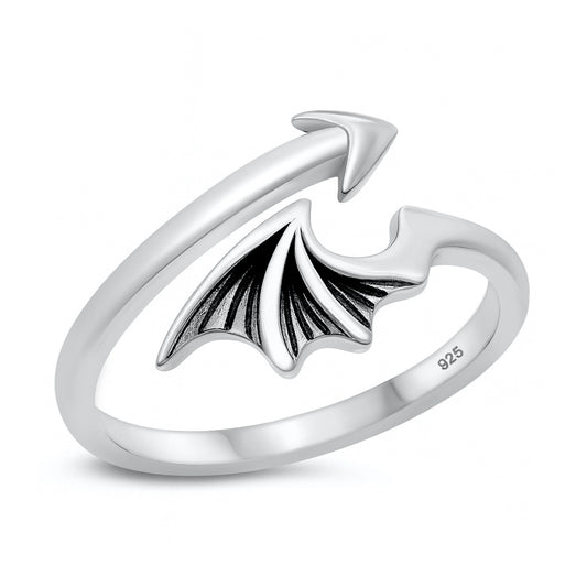 Silver Ring - Dragon's Wing & Tail