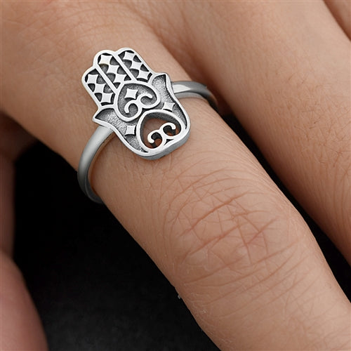 Silver Ring - Hamsa