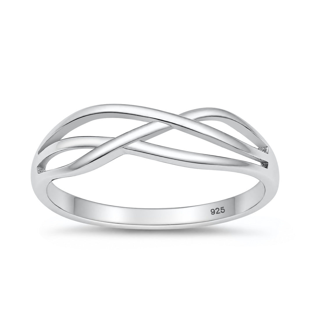 Silver Ring - Criss Cross