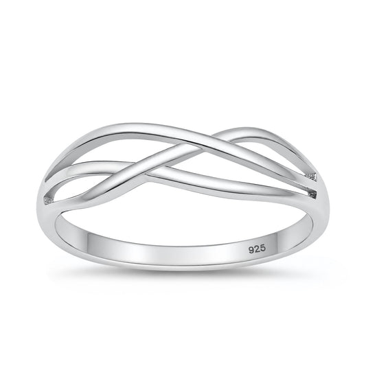 Silver Ring - Criss Cross
