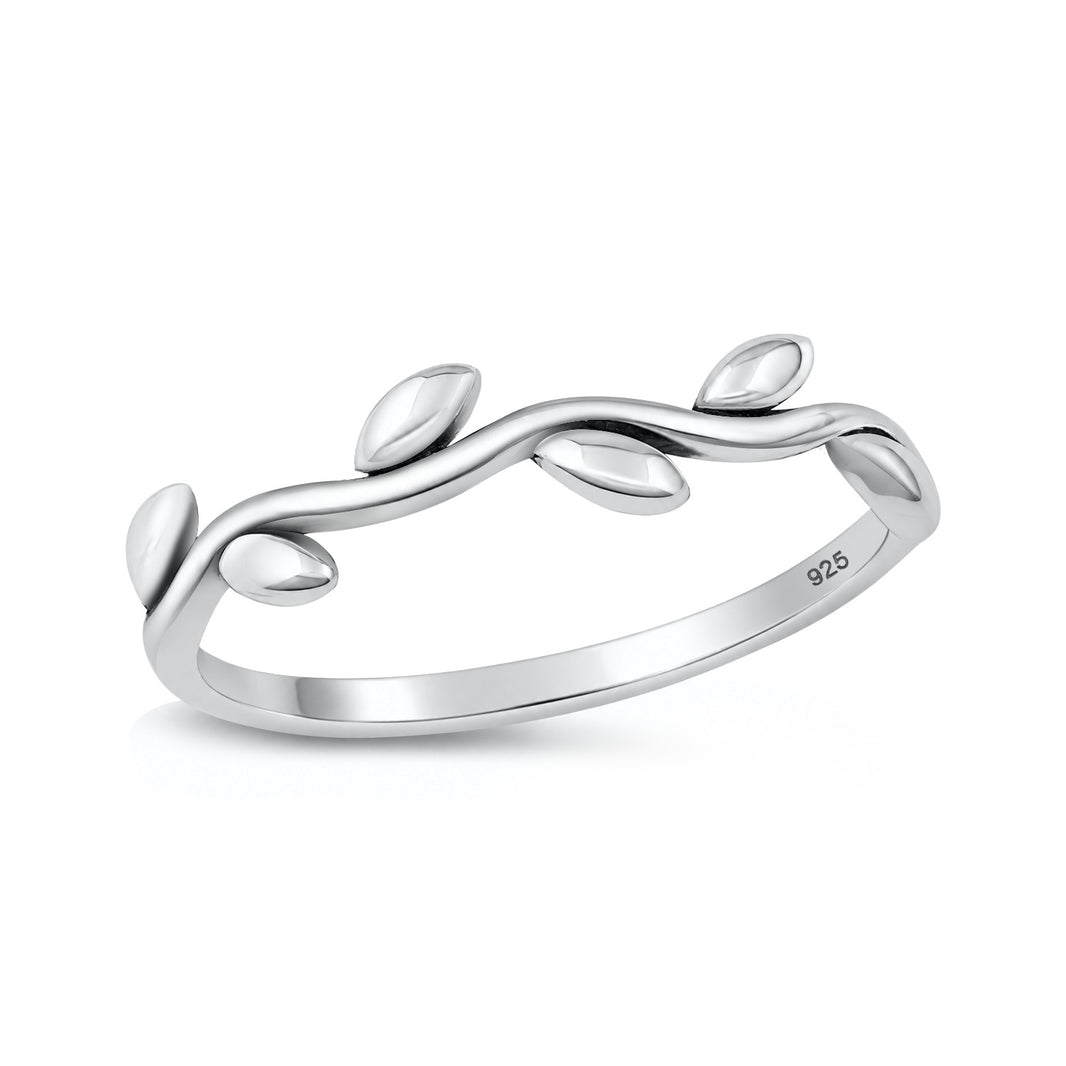 Silver Leaves Ring