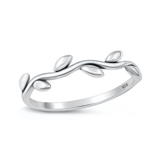 Silver Leaves Ring