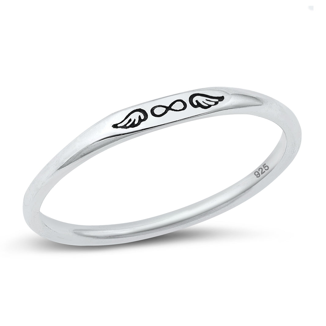 Silver Ring - Infinity Wings