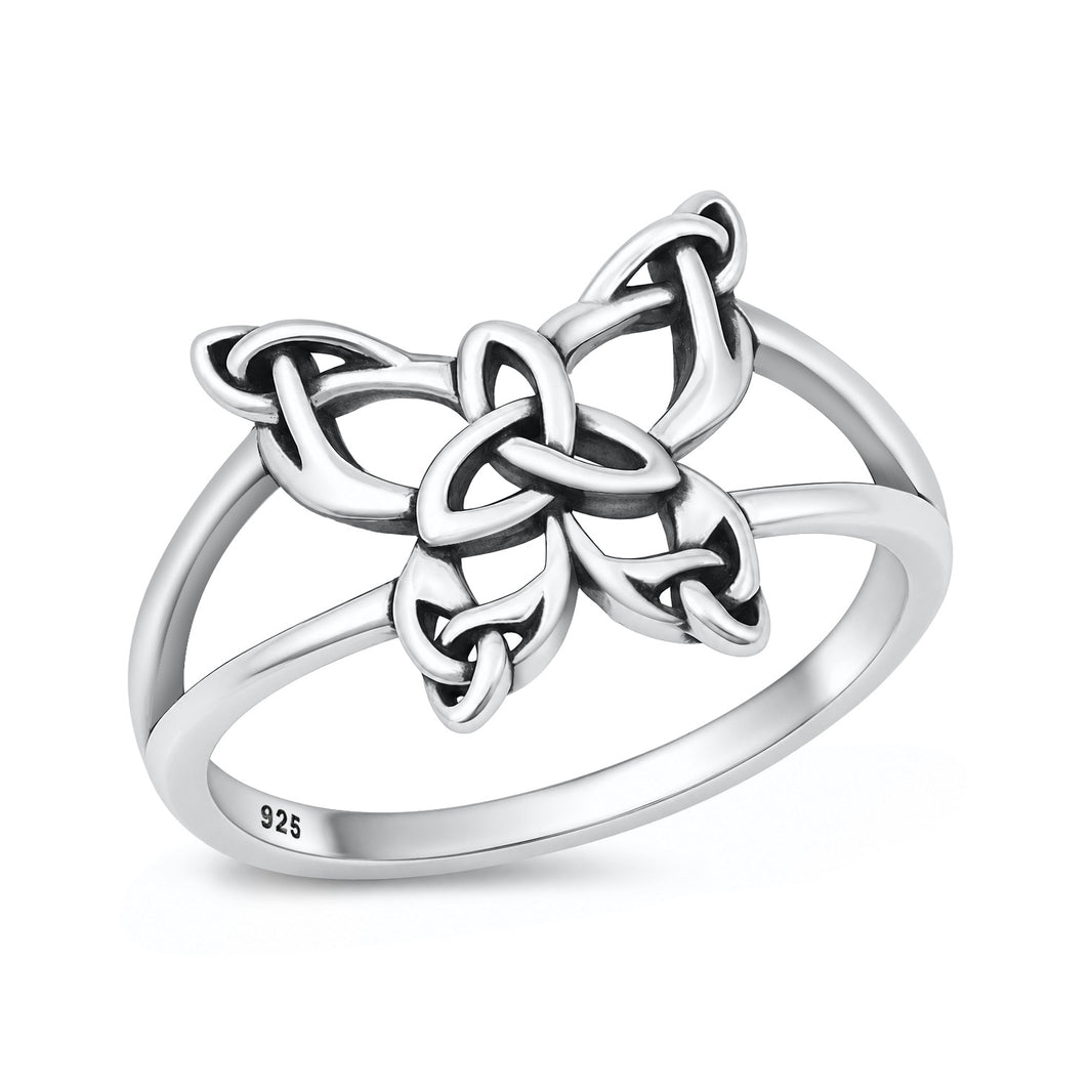 Silver Celtic Butterfly Ring